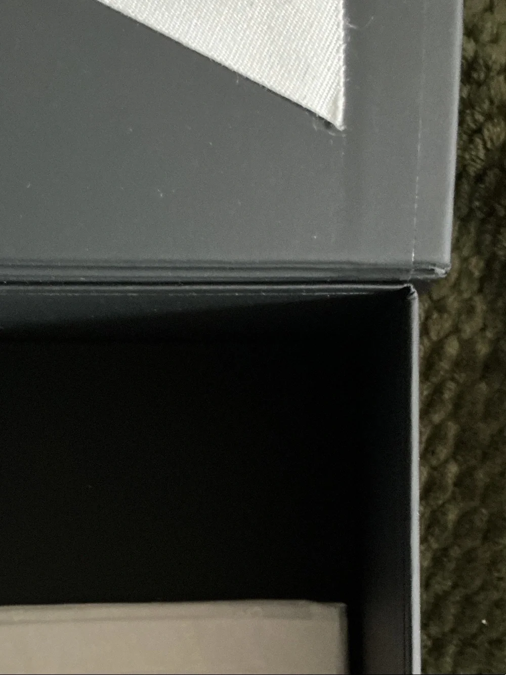 CHANEL black box with White Camellia Logo and Ribbon 13x10x5(for large  bag)